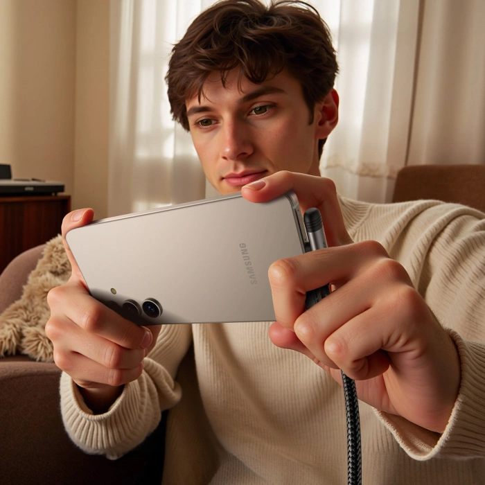 Kabel Joyroom S-A56 EnjoyX Series 90° USB-A - USB-C 3A 1,2m - czarny