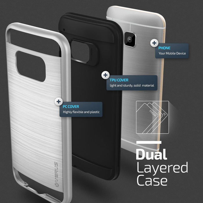 Etui HTC ONE M9 VERUS Verge Light Silver Jak Spigen SGP Pokrowiec