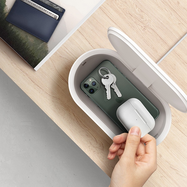 Sterylizator UNIQ LYFRO Air Capsule UV-C Ładowarka Indukcyjna 10W Biały