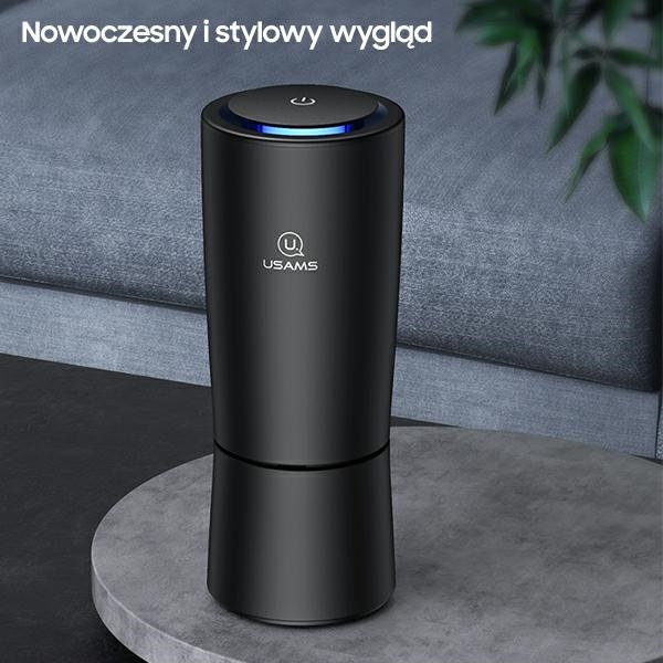Przenośny Jonizator Powietrza USAMS Jonizator Anionów Pm2,5 ZB181JHQ01 US-ZB181 Czarny