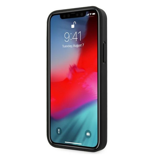 Etui BMW Apple iPhone 12 12 Pro Leather Perforate Czarny Hardcase