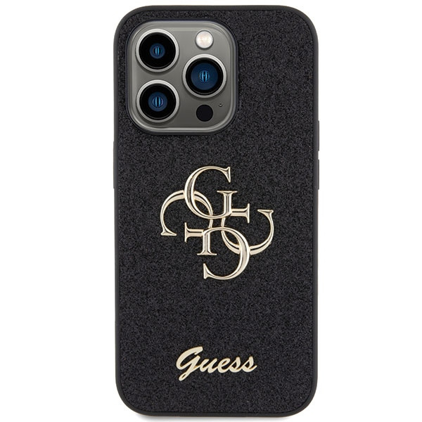 Etui Guess GUHCP15LHG4SGK iPhone 15 Pro 6.1" czarny/black hardcase Glitter Script Big 4G Case