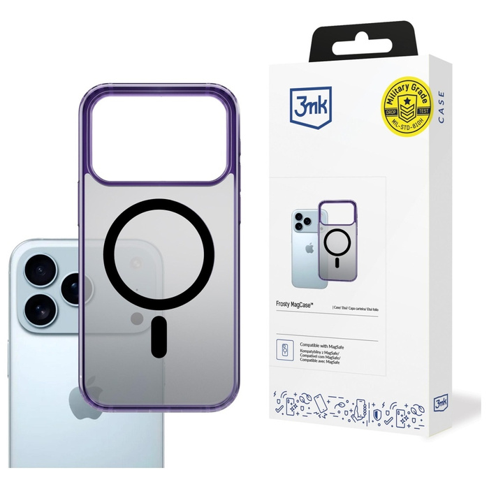 Etui 3MK Frosty MagCase do Apple iPhone  17 Pro fioletowy