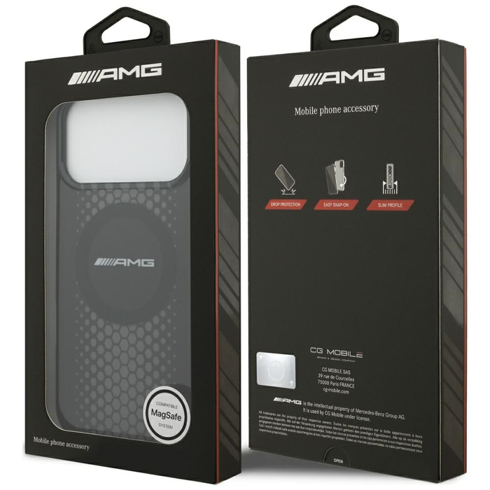 Etui AMG Double Layer Transparent        Graphics MagSafe do iPhone 17 Pro Max czarny