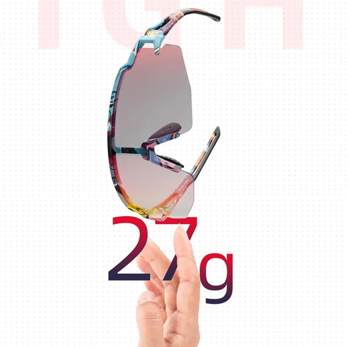 Okulary rowerowe Rockbros fotochromowe z ochroną UV i wkładką korekcyjną - multikolor