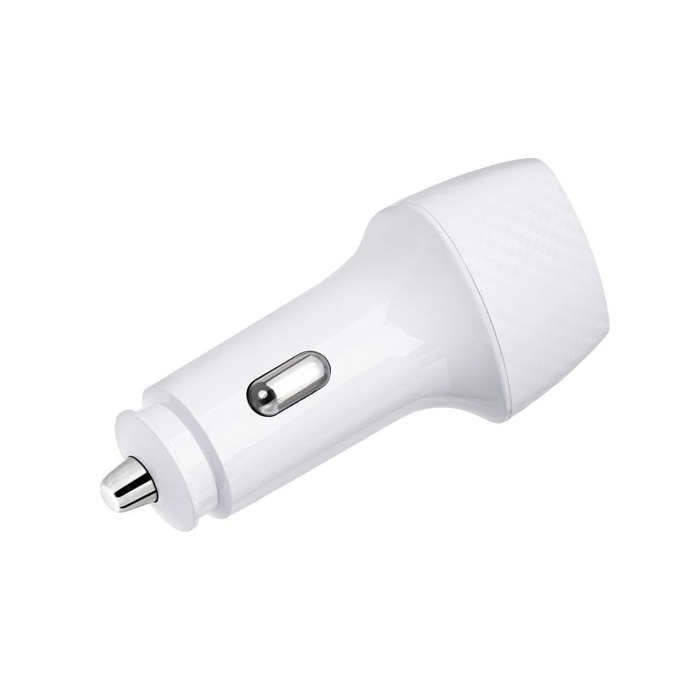FORCELL F-ENERGY Carbon CC50-1A1C ładowarka samochodowa Typ C + USB A PD QC3.0 3A 38W biała
