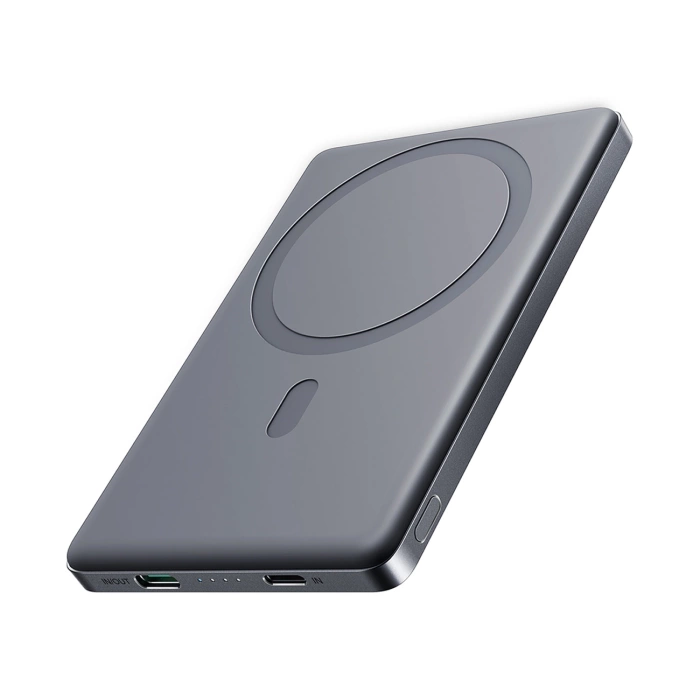 Powerbank Joyroom JR-PBM08 5000mAh 20W ultracienki z ładowaniem indukcyjnym - szary