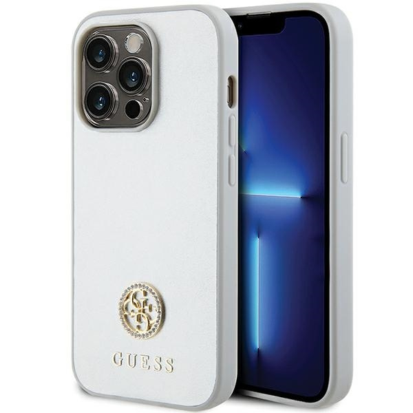 Etui Guess GUHCP15XPS4DGPS iPhone 15 Pro Max 6.7" srebrny/silver hardcase Strass Metal Logo