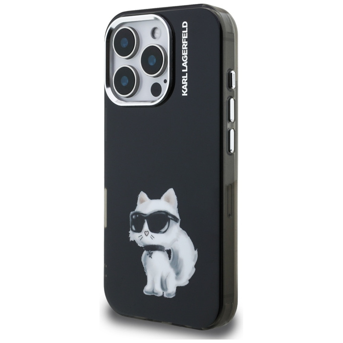 Etui Karl Lagerfeld IML Aquarelle        Choupette & Logo do iPhone 16 Pro czarny