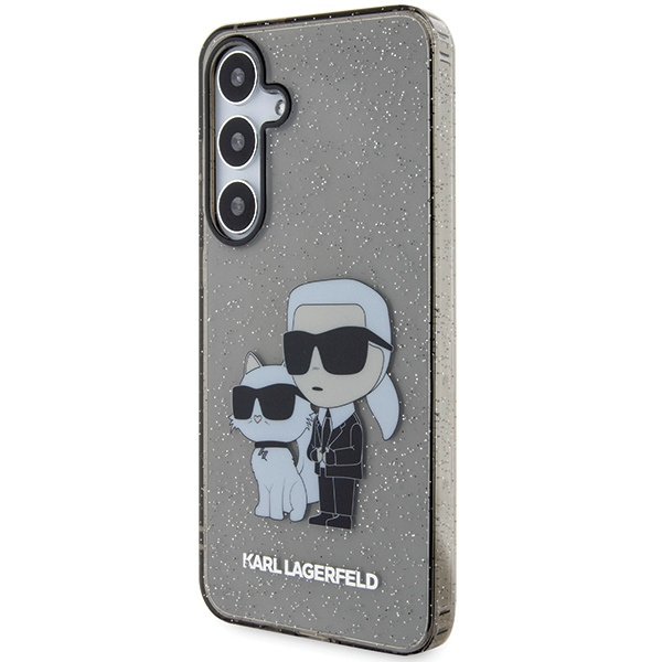 Etui Karl Lagerfeld KLHCS24SHNKCTGK Samsung Galaxy S24 S921 czarny/black hardcase Glitter Karl&Choupette Case