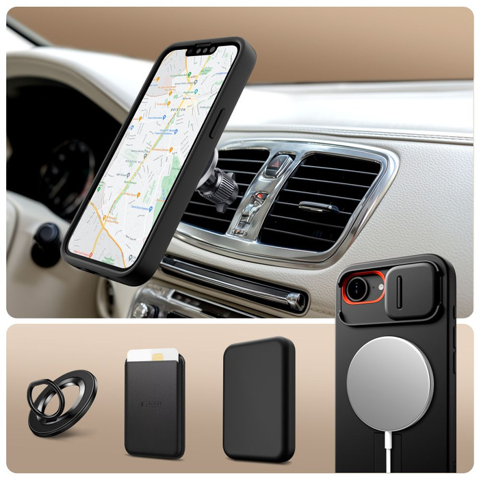 TECH-PROTECT KEVLAR AURA MAGSAFE IPHONE 16E BLACK