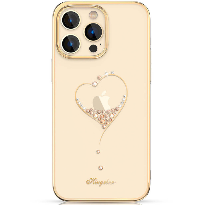 Etui Kingxbar Wish Series Etui iPhone 14 Plus Ozdobione Kryształami Złote Case