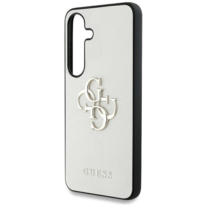 Etui Guess Grained Big 4G Logo Small      Classic Logo do Samsung Galaxy S25 beżowy