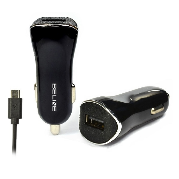 Beline Ład. sam. 1xUSB + microUSB 1Aczarna/black