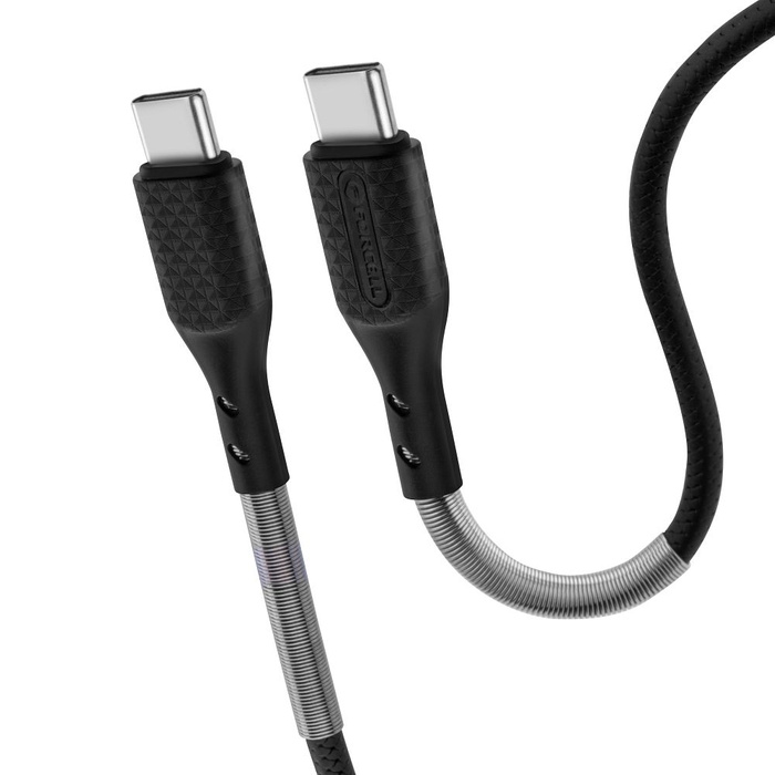 Kabel USB C do USB C Forcell F-Energy QC4.0 PD 5A 66W Carbon 1 m CB-02C czarny