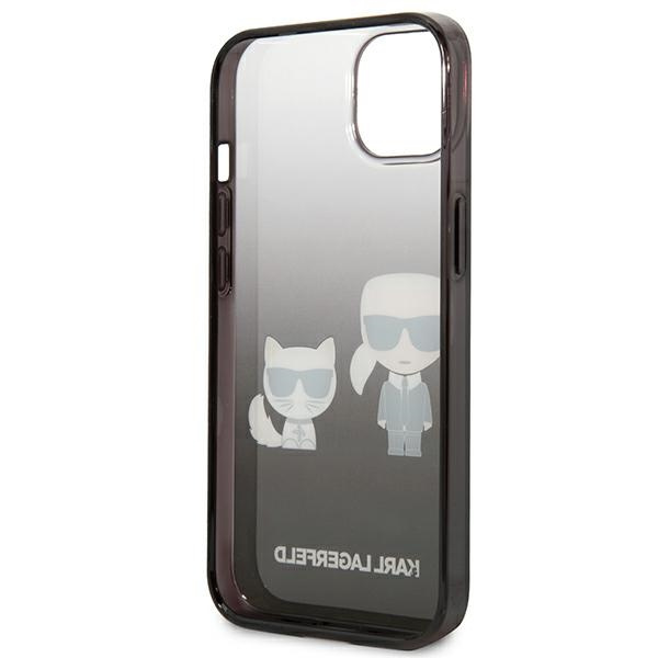 Etui KARL LAGERFELD Apple iPhone 13 Mini Gradient Ikonik Karl & Choupette Czarny Hardcase