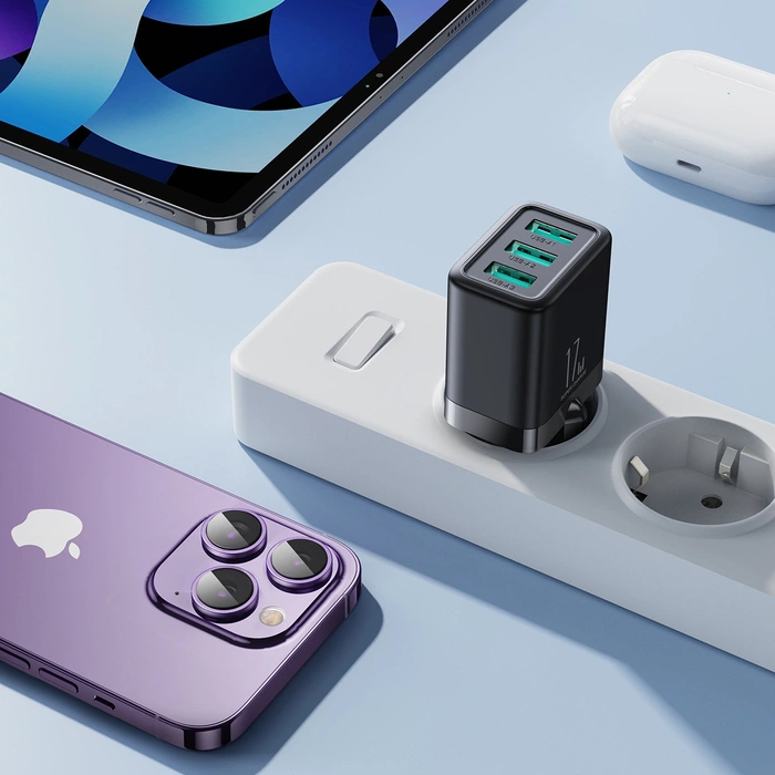 Ładowarka sieciowa Joyroom JR-TCN02 3xUSB-A 12W 3.4A - czarna