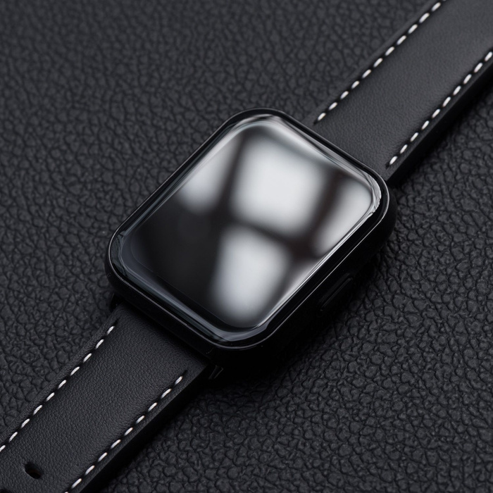 Pasek do Apple Watch Forcell F-Design FA20 dziurki skóra ekologiczna 38 / 40 / 41 mm czarny