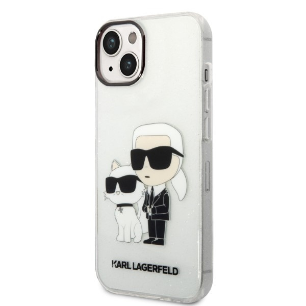 Etui KARL LAGERFELD Apple iPhone 14 Plus IML GLIT NFT Karl&Choupette Bezbarwny Hardcase