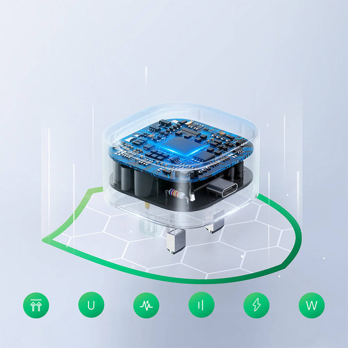 Mała szybka ładowarka USB Typ C PD 20W wtyczka EU czarna (L-P210)
