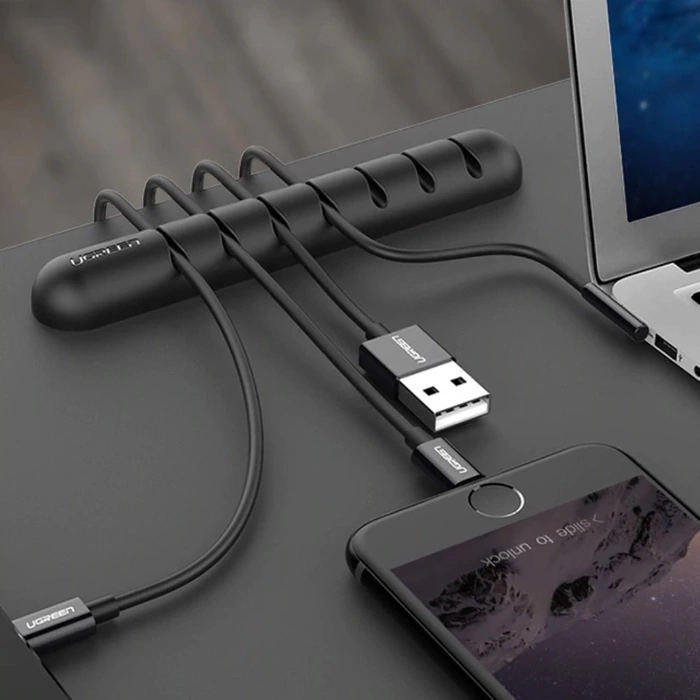 Ugreen samoprzylepny organizer na 7 kabli czarny (50320)