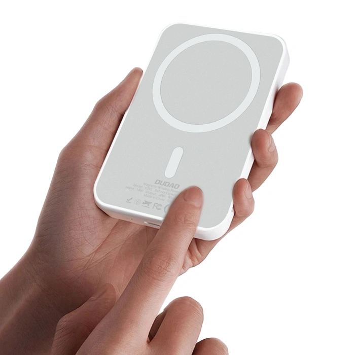 Powerbank Dudao K26S 5000mAh 20W USB-A / USB-C / MagSafe - biały