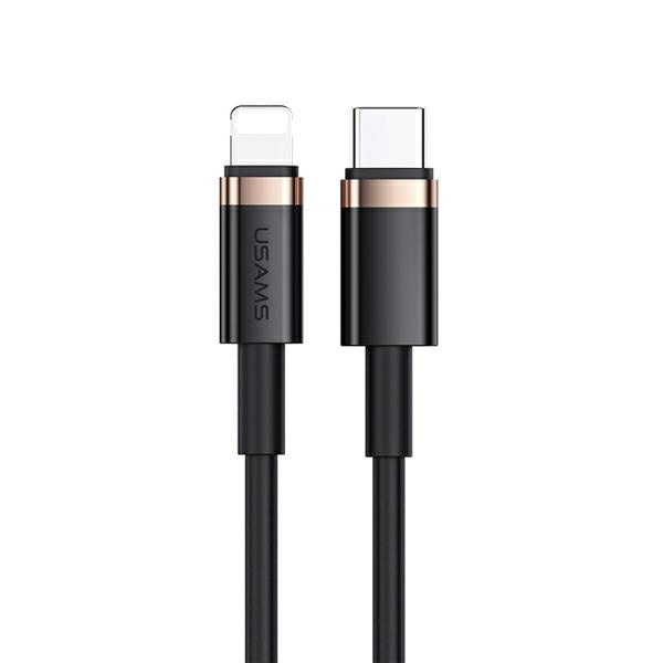 Kabel USAMS USB-C Apple Lightning U63 PD 1,2m Fast Charge 20W SJ484USB01 US-SJ484 Czarny