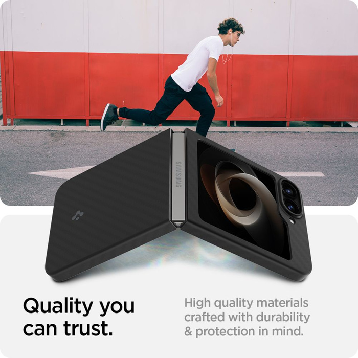 ETUI SPIGEN AIRSKIN SAMSUNG GALAXY Z FLIP 6 / 7 FE ARAMID BLACK