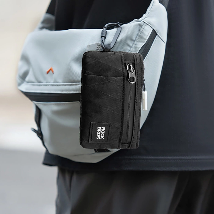 Portfel Rockbros turystyczny z karabińczykiem - czarny