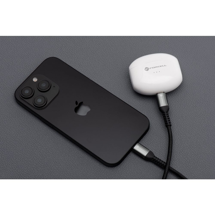 Kabel USB C do USB C Forcell F-Energy QC4.0 PD 5A 100W Cafule 3 m C260 czarny