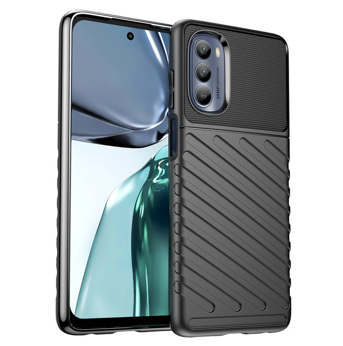 Etui Thunder Case etui do Motorola Moto G62 5G silikonowy pancerny pokrowiec czarne Case