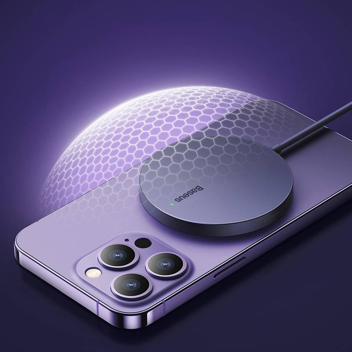 Baseus Simple Mini3 ładowarka magnetyczna MagSafe Qi 15W niebieska