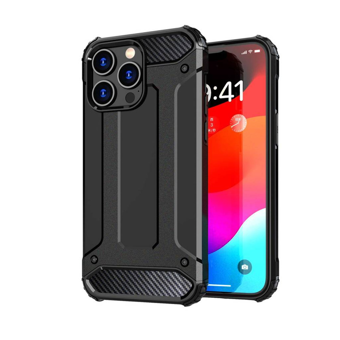 Etui Pancerne etui do iPhone 15 Pro Hybrid Armor - niebieskie Case