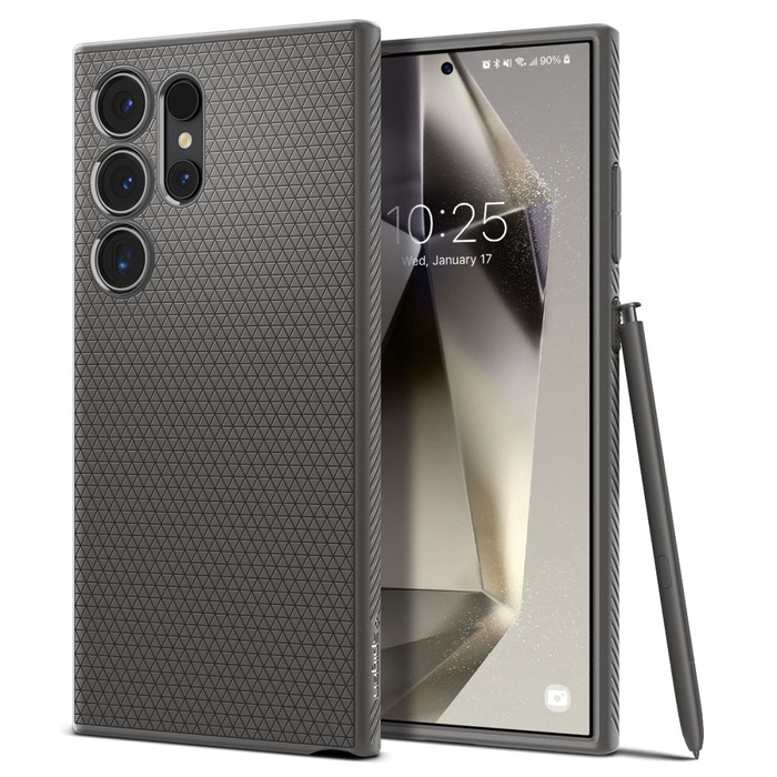 Etui Spigen Liquid Air Samsung Galaxy S24 Ultra Marble Grey Case
