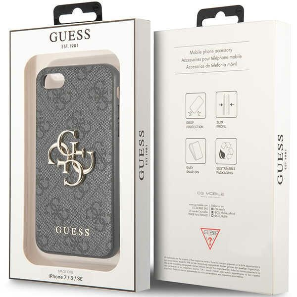 Etui Guess GUHCI84GMGGR iPhone 7/8/SE 2020/ 2022 szary/grey hardcase 4G Big Metal Logo Case