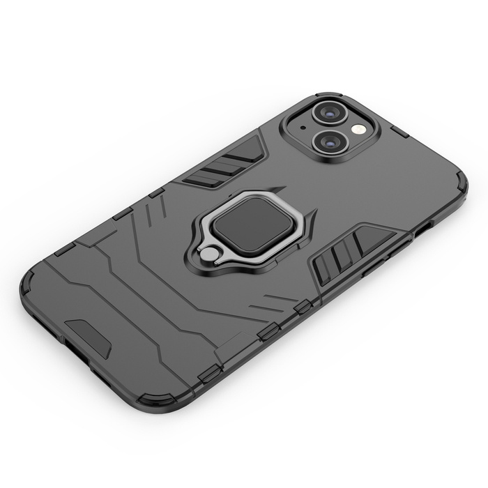 Etui Ring Armor etui do iPhone 14 Pro Max pancerny pokrowiec uchwyt magnetyczny ring czarne Case