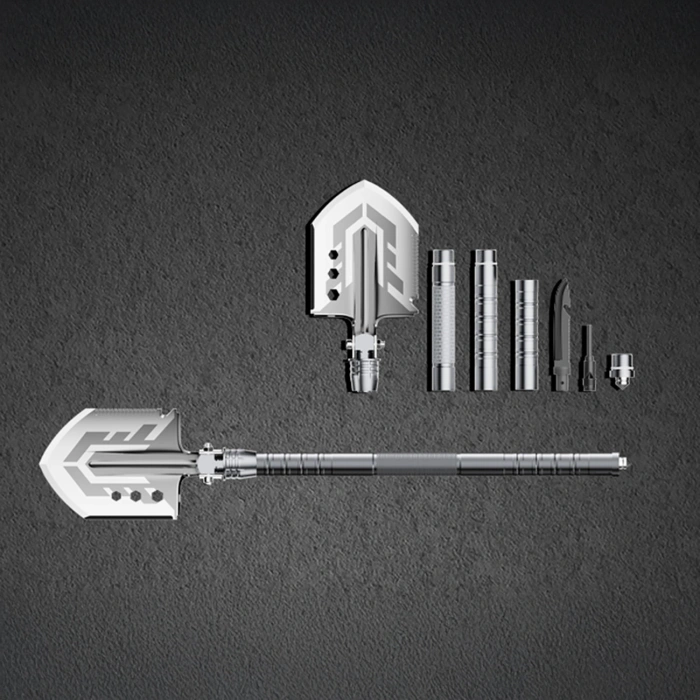 Saperka Wozinsky WSS-211 survival bushcraft wielofunkcyjna nóż zbijak krzesiwo gwizdek harpun - szara