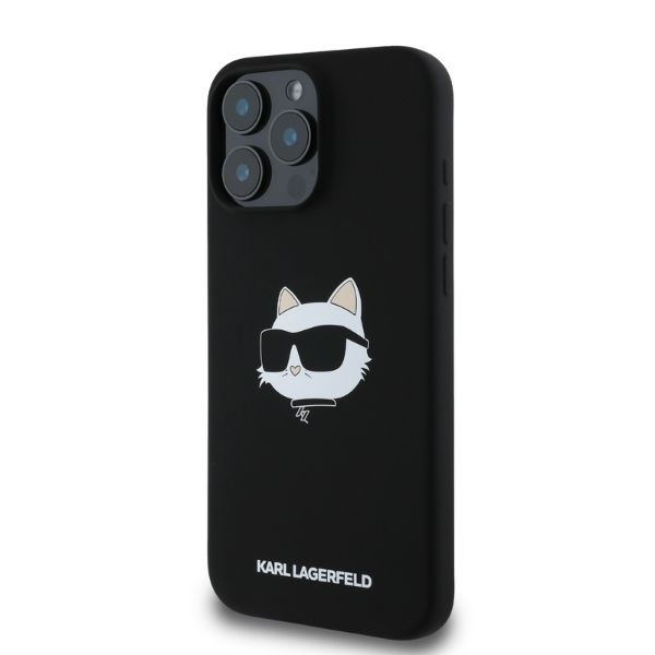 Etui Karl Lagerfeld iPhone 16 Pro Max czarny/black HC MagSafe Sil Choupette Head Print