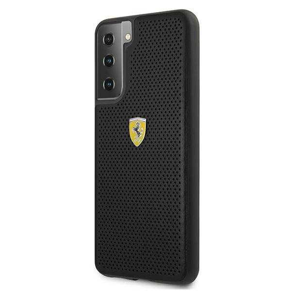 Etui FERRARI Samsung Galaxy S21 G991 On Track Perforated FESPEHCS21SBK Czarny Hardcase