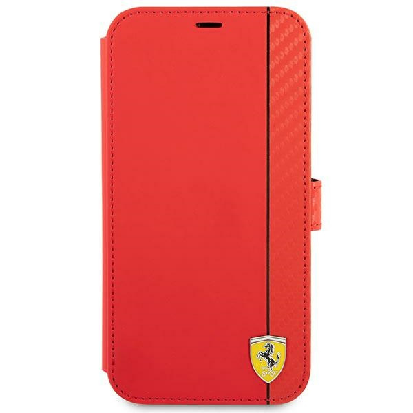 Etui FERRARI Apple iPhone 13 Mini Book On Track Carbon Stripe Czerwony Case