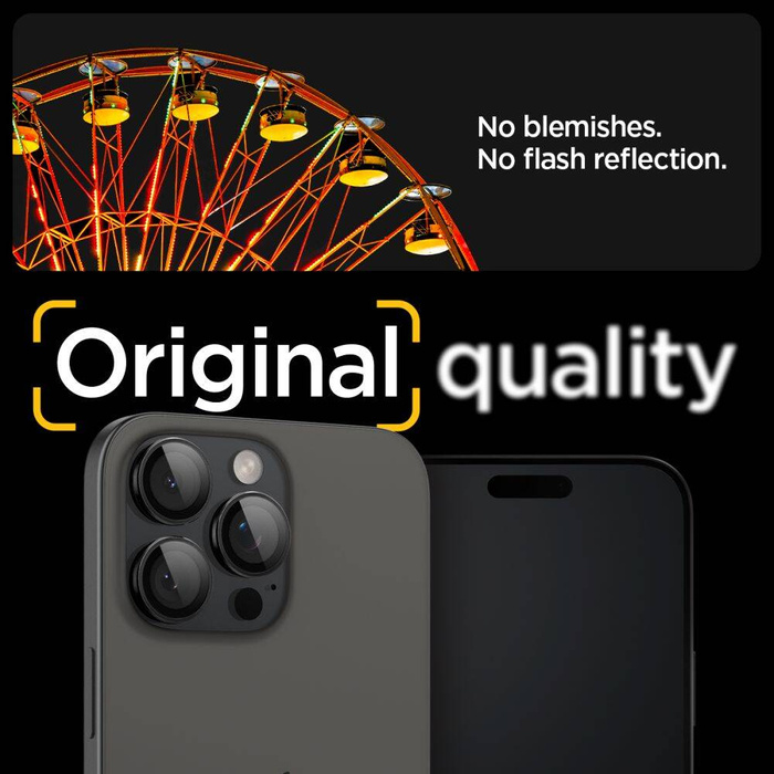 Osłona Aparatu Spigen Optik.tr ”ez Fit” Camera Protector 2-pack IPHONE 14 PRO / MAX / 15 PRO / MAX / 16 PRO / MAX / 17 PRO / MAX BLACK