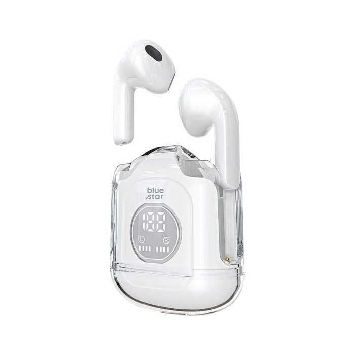 Słuchawki bezprzewodowe douszne Blue Star Transparency Fi22 TWS białe 