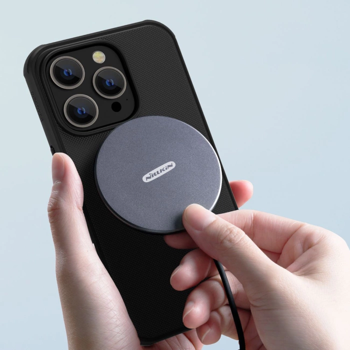 Nillkin Super Frosted Shield Pro Magnetic Case etui iPhone 14 Pro z MagSafe magnetyczne niebieski