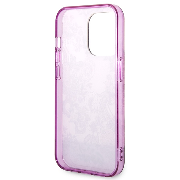 Etui GUESS Apple iPhone 14 Pro Max Porcelain Collection Różowy Fuksja Hardcase