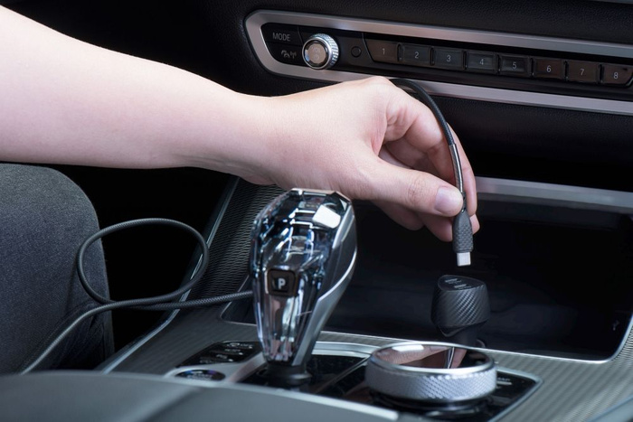 Kabel USB C do USB C Forcell F-Energy QC4.0 PD 5A 66W Carbon 1 m CB-02C czarny