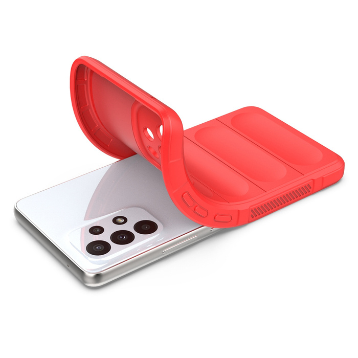 Magic Shield Case etui do Samsung Galaxy A53 5G elastyczny pancerny pokrowiec czerwony