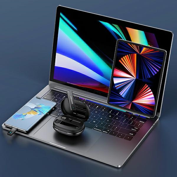 Usams Bezprzewodowy mikrofon krawatowy ENC 2.4G Wireless Lavalier Microphone Lightning ZB244MKF01 (US-ZB244)