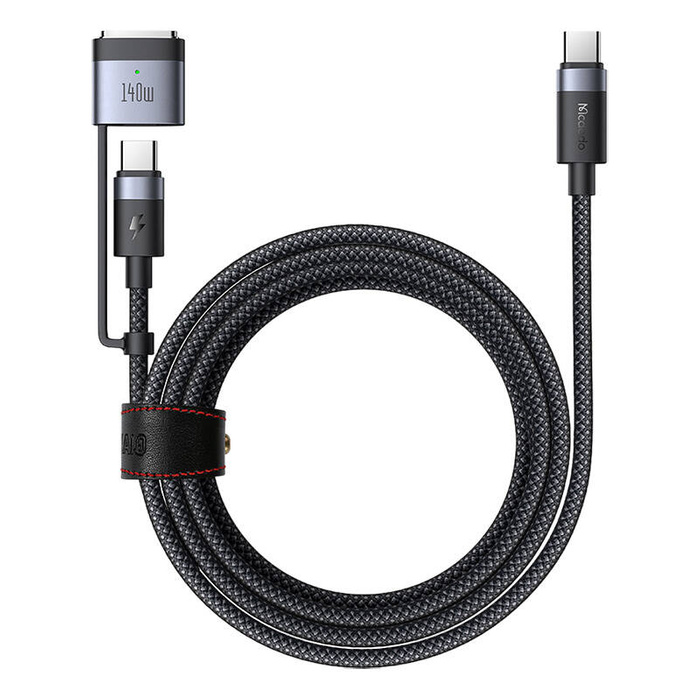 Kabel 2w1 USB-C do USB-C +  Magsafe 3 Mcdodo CA-0140, 2m (czarny)