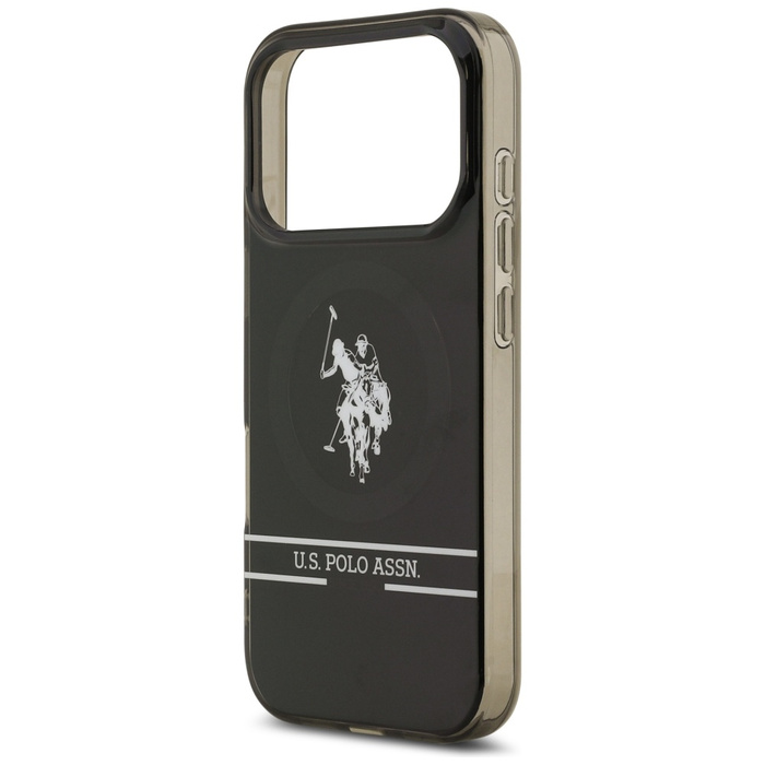 Etui US Polo DH and Bottom Stripe Logo   MagSafe do iPhone 17 Pro czarny