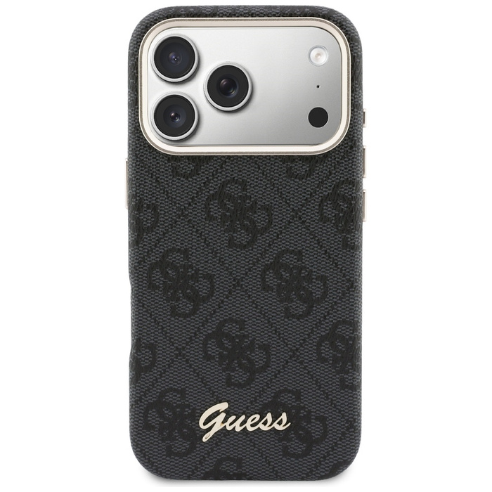 Etui Guess 4G Script MagSafe do iPhone   17 Pro Max czarny